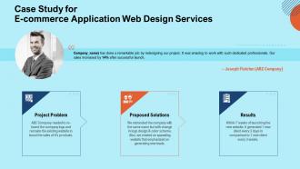 Case study for e commerce application web design services ppt slides icon