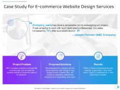 Case study for e commerce website design services ppt powerpoint presentation summary
