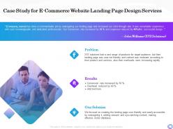 Case study for e commerce website landing page design services overheads ppt styles background