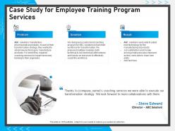 Case study for employee training program services ppt powerpoint presentation icon guide
