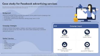 Case Study For Facebook Advertising Services Ppt Powerpoint Presentation File Background Images