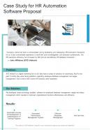 Case Study For HR Automation Software Proposal One Pager Sample Example Document