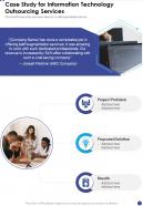 Case Study For Information Technology Outsourcing Services One Pager Sample Example Document