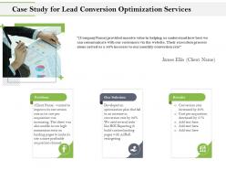 Case study for lead conversion optimization services ppt clipart