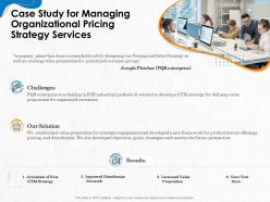 Case study for managing organizational pricing strategy services ppt templates