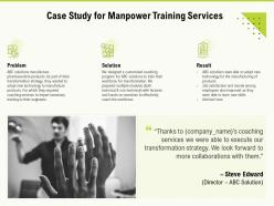 Case Study For Manpower Training Services Ppt Powerpoint Presentation Inspiration Show