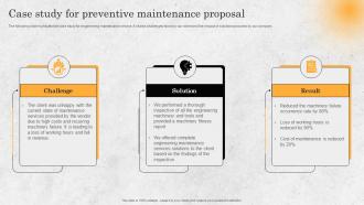 Case Study For Preventive Maintenance Proposal Ppt Icon Graphics Download