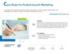 Case Study For Product Launch Marketing Ppt Gallery
