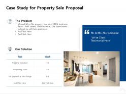 Case study for property sale proposal ppt powerpoint presentation gallery deck