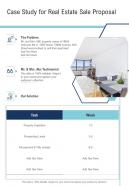 Case Study For Real Estate Sale Proposal One Pager Sample Example Document
