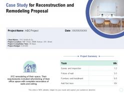 Case study for reconstruction and remodeling proposal ppt powerpoint presentation slides tips