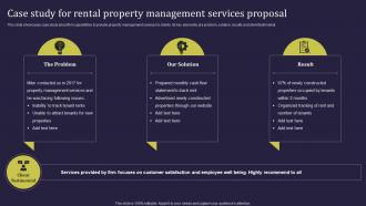 Case Study For Rental Property Management Services Proposal Ppt Pictures