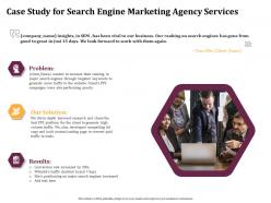 Case study for search engine marketing agency services ppt file brochure