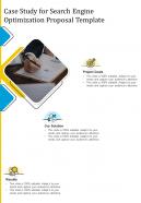 Case Study For Search Engine Optimization Proposal Template One Pager Sample Example Document