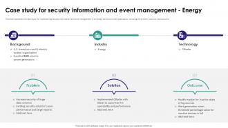 Case Study For Security Information Security Information And Event Ppt ...