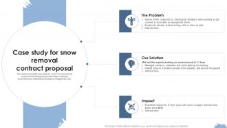 Case Study For Snow Removal Contract Proposal Ppt Powerpoint Presentation Diagram Images