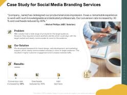 Case study for social media branding services ppt powerpoint presentation aids
