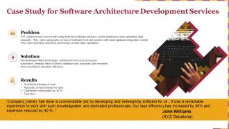 Case study for software architecture development services