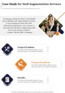 Case Study For Staff Augmentation Services One Pager Sample Example Document