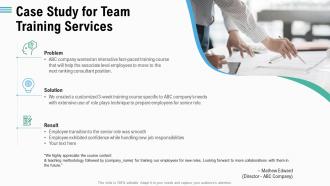 Case study for team training services ppt slides model