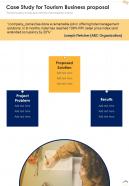 Case Study For Tourism Business Proposal One Pager Sample Example Document