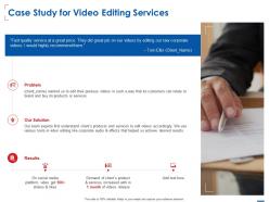 Case study for video editing services ppt powerpoint presentation icon objects