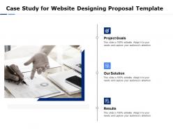 Case study for website designing proposal template ppt powerpoint icon aids