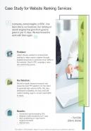 Case Study For Website Ranking Services One Pager Sample Example Document