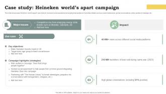 Case Study Heineken Worlds Apart Campaign Promote Products And Services Through Emotional