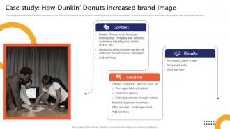 Case Study How Dunkin Donuts Increased Brand Image Market Penetration To Improve Brand Strategy SS
