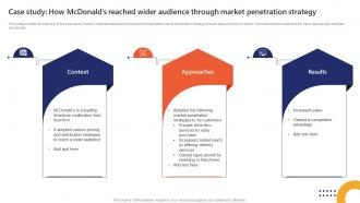 Case Study How Mcdonalds Reached Wider Audience Market Penetration To Improve Brand Strategy SS