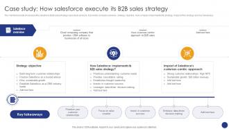 Case Study How Salesforce Execute Comprehensive Guide For Various Types Of B2B Sales Approaches SA SS
