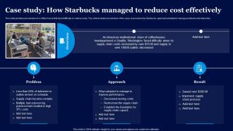Case Study How Starbucks Managed To Reduce Cost Reduction To Enhance Efficiency Strategy SS