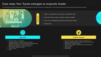 Case Study How Toyota Emerged Strategic Corporate Management Gain Competitive Advantage