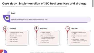 Case Study Implementation Of Seo Best Practices Business To Business E Commerce Management