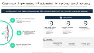 Case Study Implementing HR Automation For Improved Payroll Adopting Digital Transformation DT SS