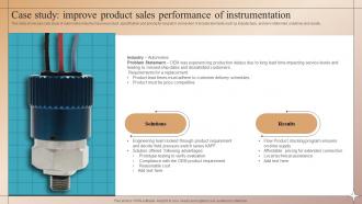 Case Study Improve Product Sales Performance Of Instrumentation