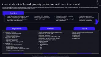 Case Study Intellectual Property Protection With Zero Trust Model Zero Trust Security Model