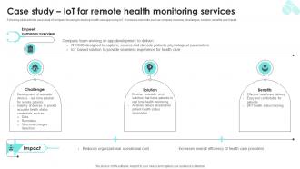Case Study IoT For Remote Health Monitoring Services