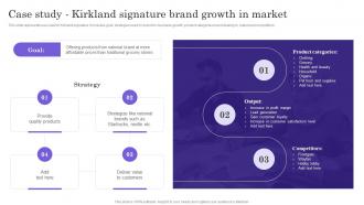 Case Study Kirkland Signature Growth Comprehensive Guide To Build Private Label Branding Strategies