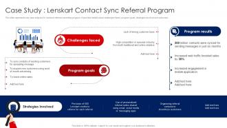 Case Study Lenskart Contact Sync Client Referral Process To Expand Ppt Template