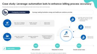 Case Study Leverage Automation Bots Sales Automation For Improving Efficiency And Revenue SA SS