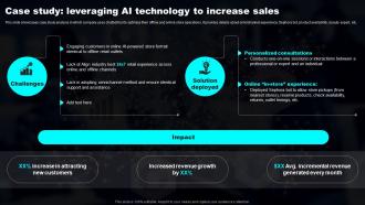 Case Study Leveraging AI Technology To Increase Transforming Industries With AI ML And NLP Strategy