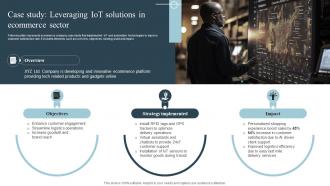 Case Study Leveraging Iot Solutions In Role Of Iot In Transforming IoT SS