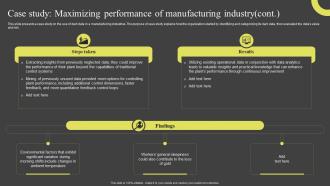 Case Study Maximizing Performance Of Manufacturing Industry Dark Data And Its Utilization Informative Appealing
