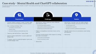 Case Study Mental Health And ChatGPT Integration Into Web Applications