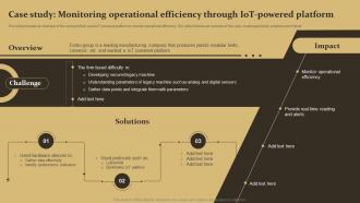 Case Study Monitoring Operational Efficiency Through IoT Supply Chain Management IoT SS