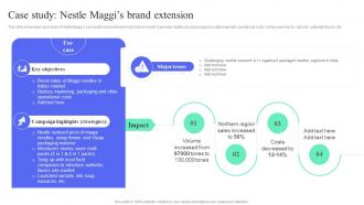 Case Study Nestle Maggis Brand Extension How To Perform Product Lifecycle Extension