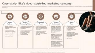 Case Study Nikes Video Storytelling Marketing Storytelling Marketing Implementation MKT SS V