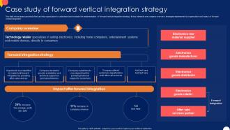 Case Study Of Forward Vertical Forward And Backward Integration Strategy SS V